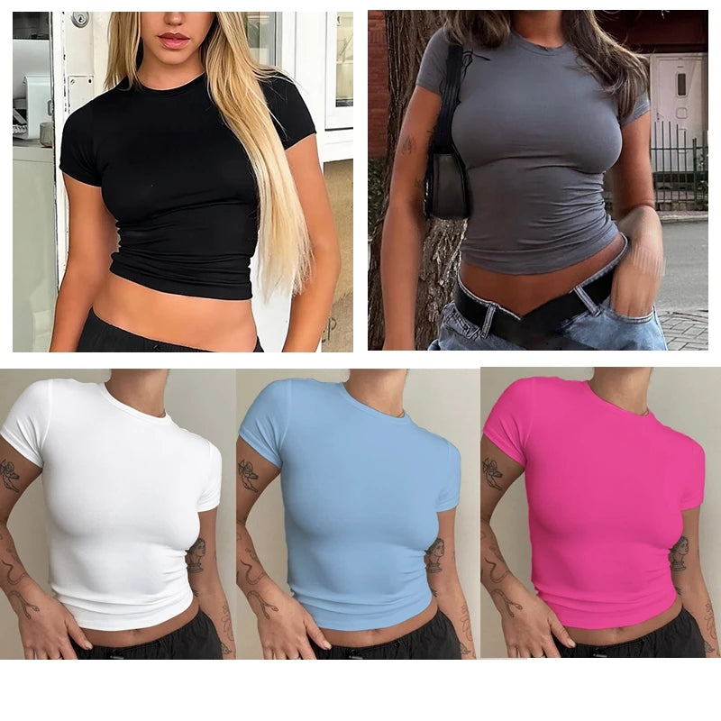T-shirt Slim Fit Tops Female
