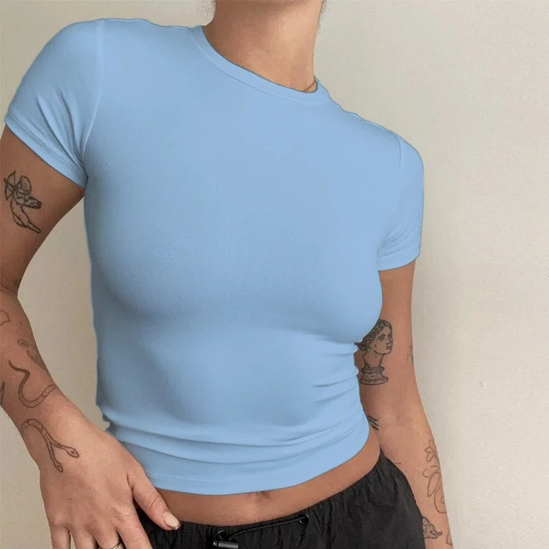 T-shirt Slim Fit Tops Female